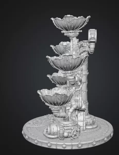 Steampunk Clockwork Bowl Organizer STL File for 3D Print - Model preview 15