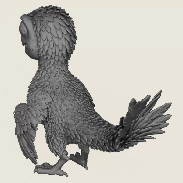 Dinosaur Bird Baby Print Ready 3D Model - Model preview 6