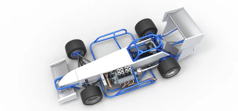 Supermodified front engine race car V4 Scale 1:25 - Model preview 4