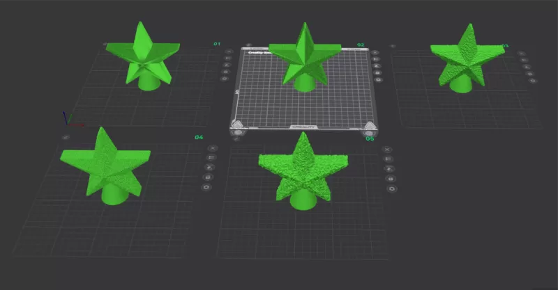 Textured Christmas Stars Kit – 3D STL Files + Blender (Editable - Model preview 6