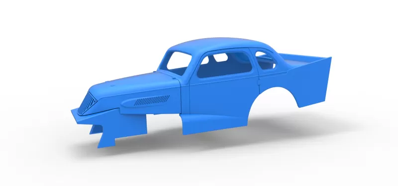 Shell of Vintage Dirt Modified stock car Scale 1:25 - Model preview 1