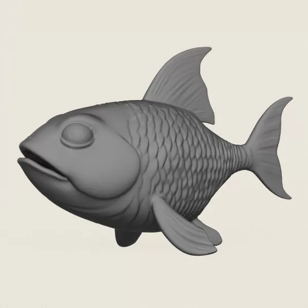 Fish 04 Print Ready 3D Model - Model preview 1