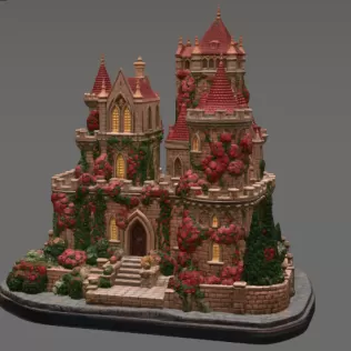 Bougainvillea Castle STL File for 3D Print - Model thumbnail 10