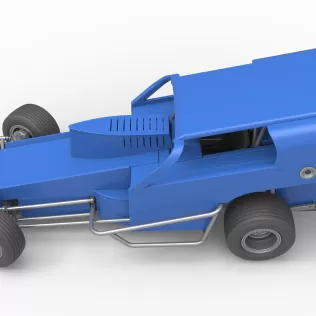 Vintage Dirt Modified stock car Version 2 while turning 1:25 - Model thumbnail 10
