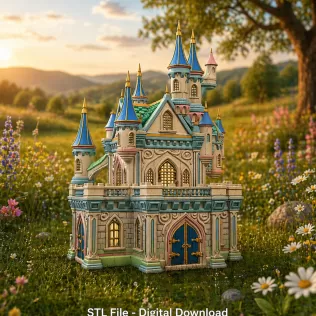 Enchanted Fantasy Castle Miniature STL File for 3D Print - Model thumbnail 2