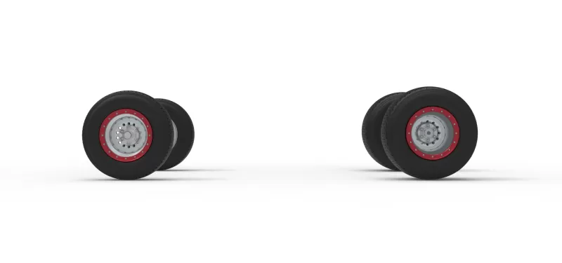 Wheel Set of Dirt Silver Crown Champ car Scale 1:25 - Model preview 4