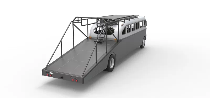 Vintage Transporter truck for Race car Version 8 Scale 1:25 - Model preview 23