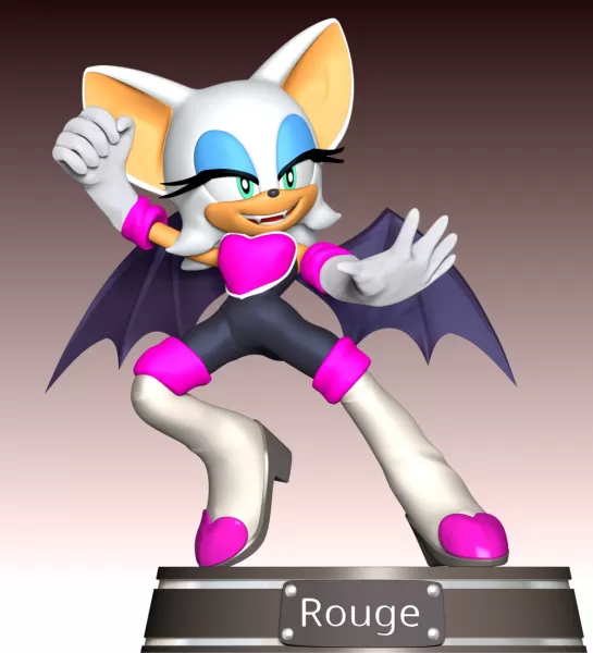 **Rouge the Bat is a character that appears in the Sonic the Hed - Model preview 2