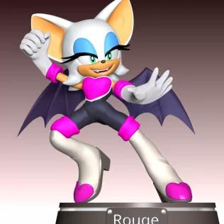 **Rouge the Bat is a character that appears in the Sonic the Hed - Model thumbnail 2