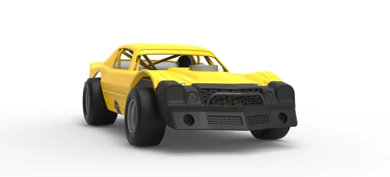 Vintage Dirt late model Race car Version 2 Scale 1:25 - Model preview 27