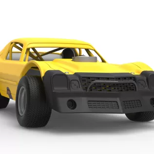 Vintage Dirt late model Race car Version 2 Scale 1:25 - Model thumbnail 27