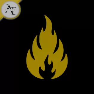 Simple Flame Symbol - 2D Art