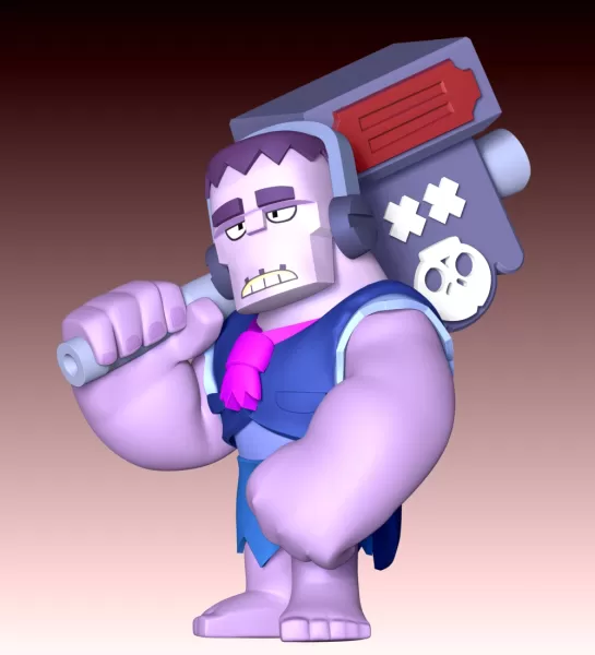 Frank Brawl Stars Fan Art - Model preview 3