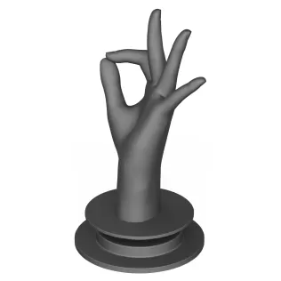 Ok Hand Gesture 3D Print Model
