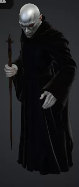 zauberer mit stock - Model preview 1
