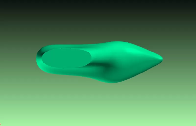 Women's Pointed Toe Pump Shoe Last 3D Model STL Printable High H - Model preview 6