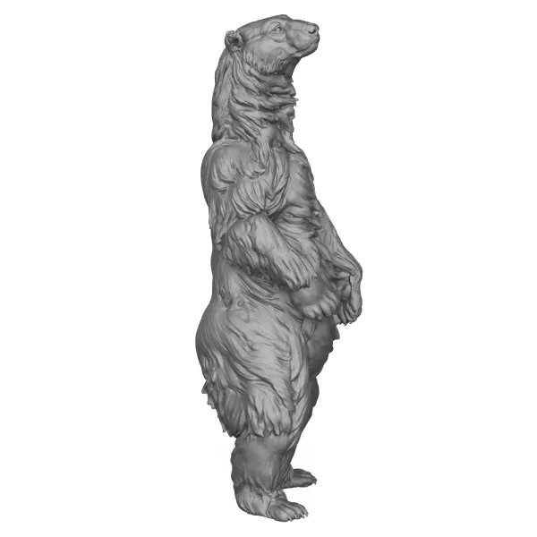 3D Printable Polar Bear Standing Pose - Model preview 3