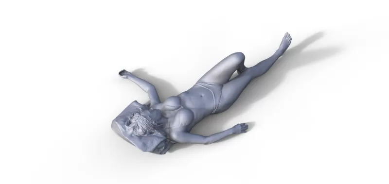 Figure for ship model passenger girl - Model preview 1