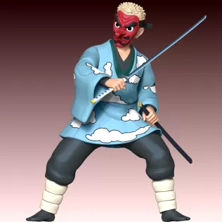 Sakonji Urokodaki - Demon Slayer - Model thumbnail 3