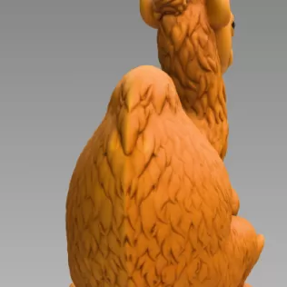 3D Printable Cute Camel with Heart STL | Digital Download - Model thumbnail 6