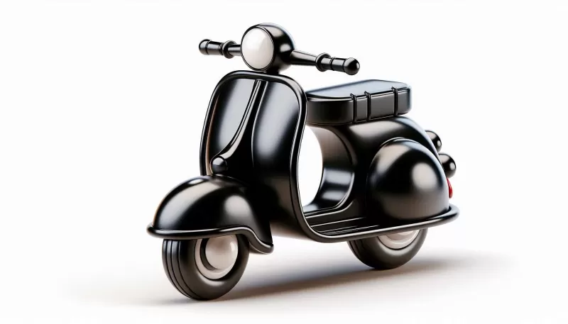 Retro Vespa Scooter Toy Bike Miniature Decorative Model - Model preview 1