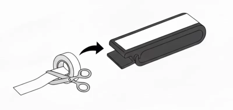 Flexible Snap-on Cable Management Clip - Model preview 3