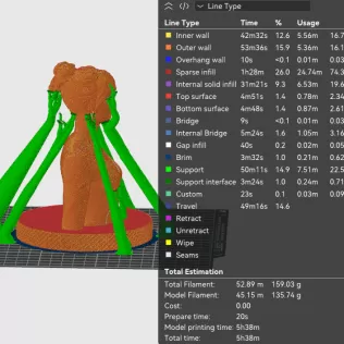 Lena Headey 3D Bust Print - Model thumbnail 2
