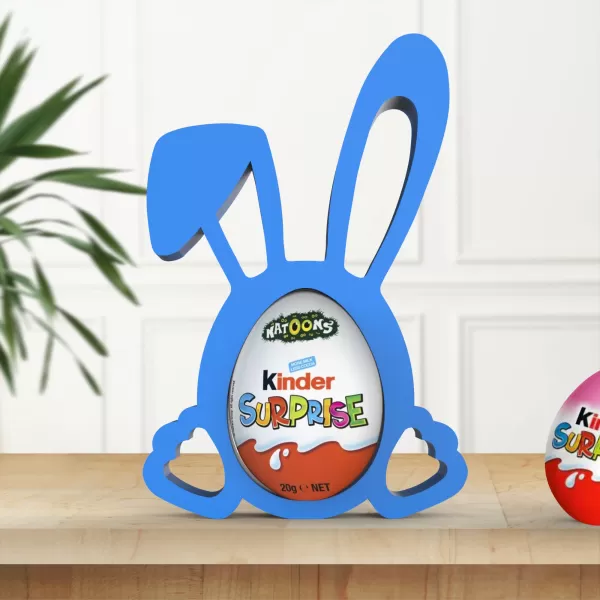 3D Bunny Egg Holder, Surprise Egg Bunny Ears Egg Holder, Candy - Model preview 1