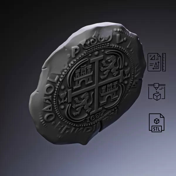 Piece of Eight Coin #RoZ - Model preview 8