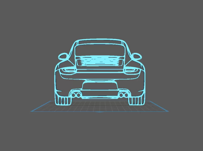 Porsche - 911 modele 997 Wall Art - Model preview 2