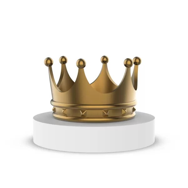 3D Crown, Gold Crown, Queen - King - Princess - Prince - Royalty - Model preview 1