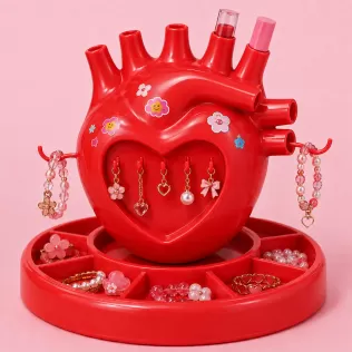 Anatomical Heart Makeup Organizer Lip Gloss Holder - Model thumbnail 3