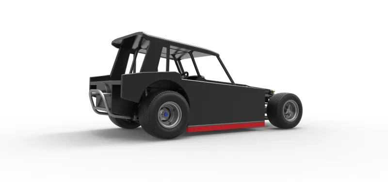 Vintage Dirt Modified stock car Version 6 Scale 1:25 - Model preview 21