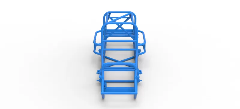 Frame of Vintage Dirt Modified stock car Version 6 Scale 1:25 - Model preview 6