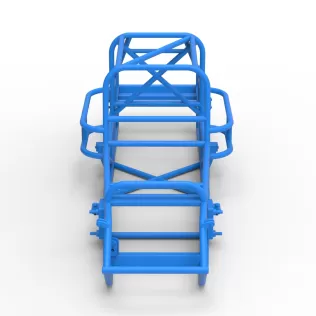 Frame of Vintage Dirt Modified stock car Version 6 Scale 1:25 - Model thumbnail 6