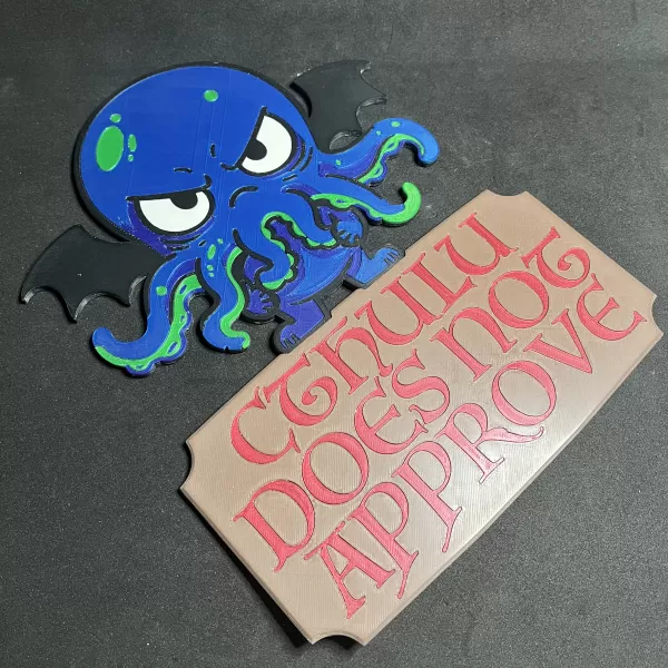 Cthulu Does Not Approve Wall Plaque - Model preview 3
