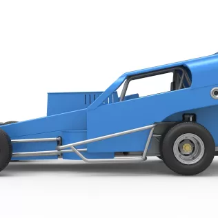 Vintage Dirt Modified stock car Version 2 Scale 1:25 - Model thumbnail 9