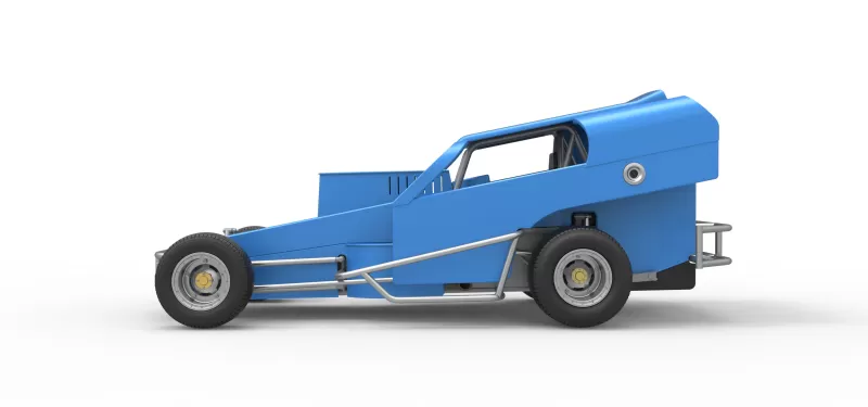 Vintage Dirt Modified stock car Version 2 Scale 1:25 - Model preview 9