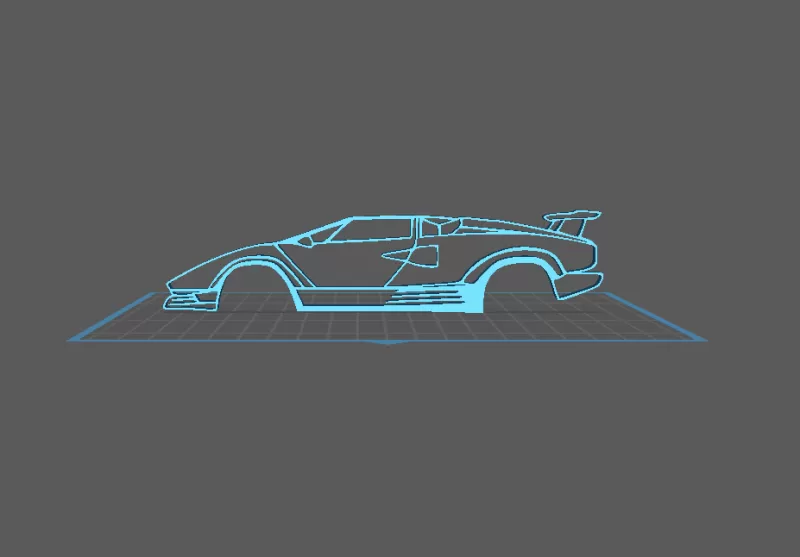 Lamborghini - Countach LP500 Wall Art - Model preview 2