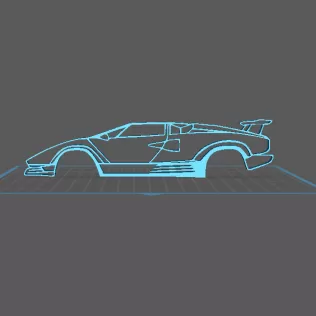 Lamborghini - Countach LP500 Wall Art