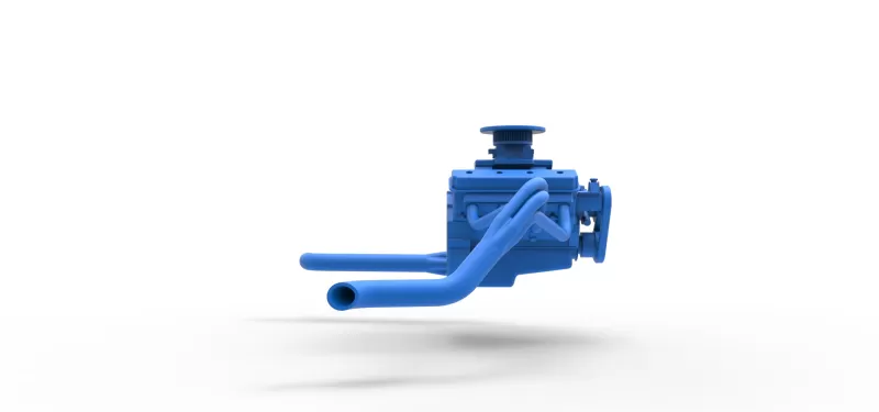 Engine of Vintage Asphalt Modified stock car Scale 1:25 - Model preview 13