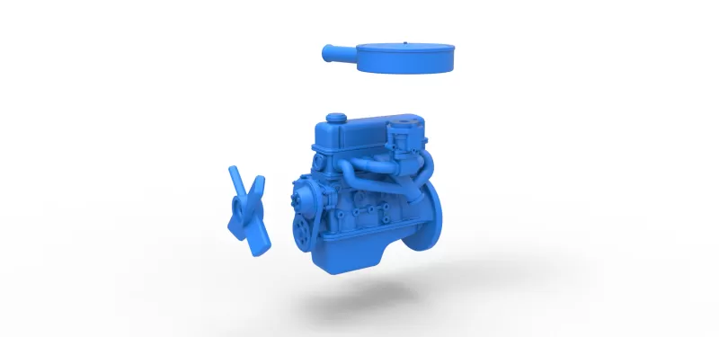 Engine of New Zealand Ministock car Scale 1:25 - Model preview 18