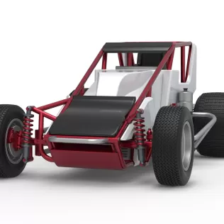 Dirt Silver Crown Car Scale 1:25 - Model thumbnail 6