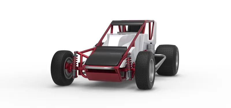 Dirt Silver Crown Car Scale 1:25 - Model preview 6