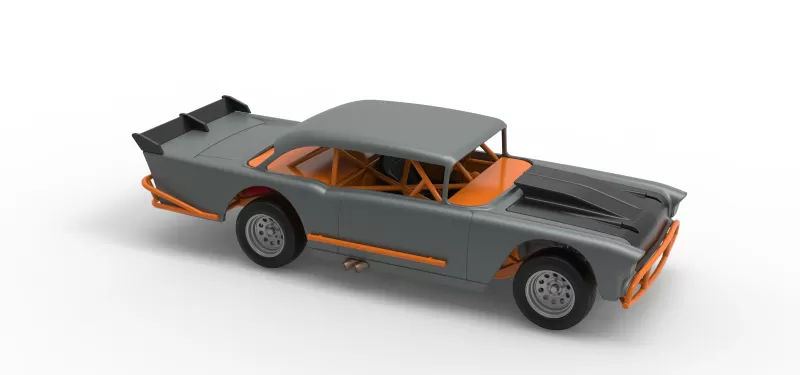 Vintage Dirt Modified stock car Version 9 Scale 1:25 - Model preview 24