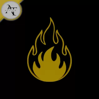 Simple Flame Symbol - 2D Art