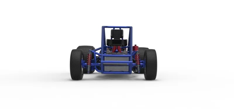 Dirt Silver Crown Car Base Scale 1:25 - Model preview 7