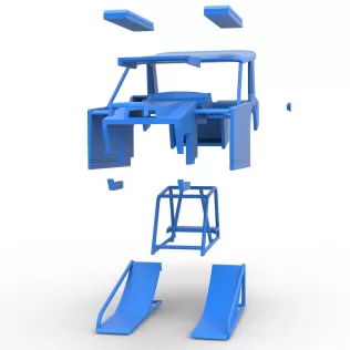 Shell of Vintage Dirt Modified stock car Version 6 Scale 1:25 - Model thumbnail 20