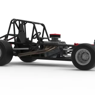 Vintage Dirt Modified stock car Base Version 6 Scale 1:25 - Model thumbnail 25