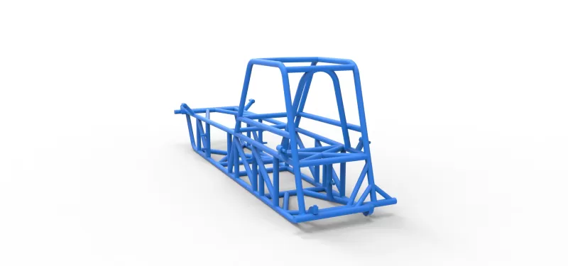 Frame of Vintage Dirt Modified stock car Version 2 Scale 1:25 - Model preview 10